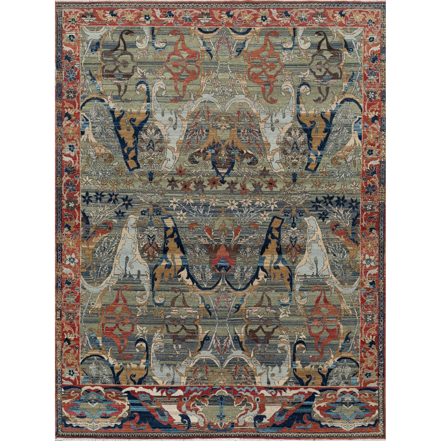 ESSEX BIJAR CHARCOAL / RED