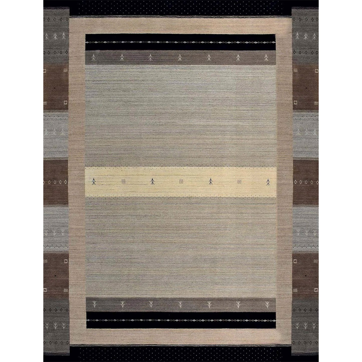 GABBEH 2000 K3000 BEIGE / RUST