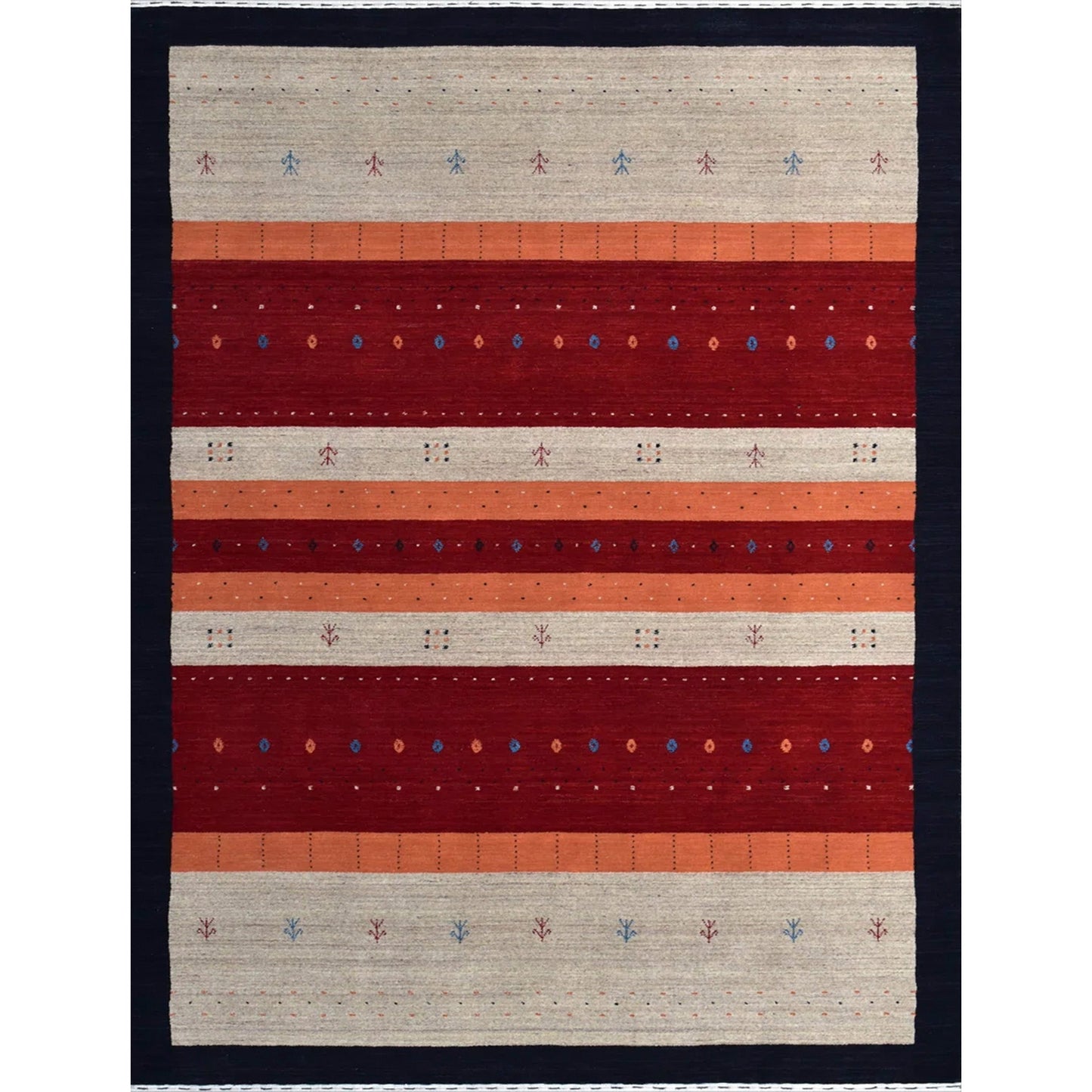 GABBEH 2000 K3001 RED / IVORY