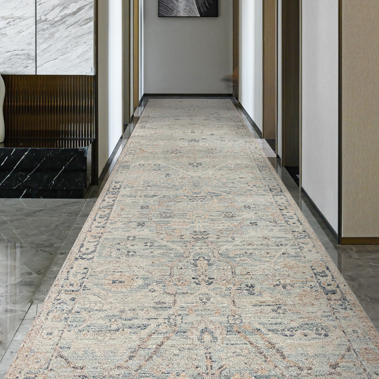 GREENWICH 11203 LIGHT BLUE / IVORY