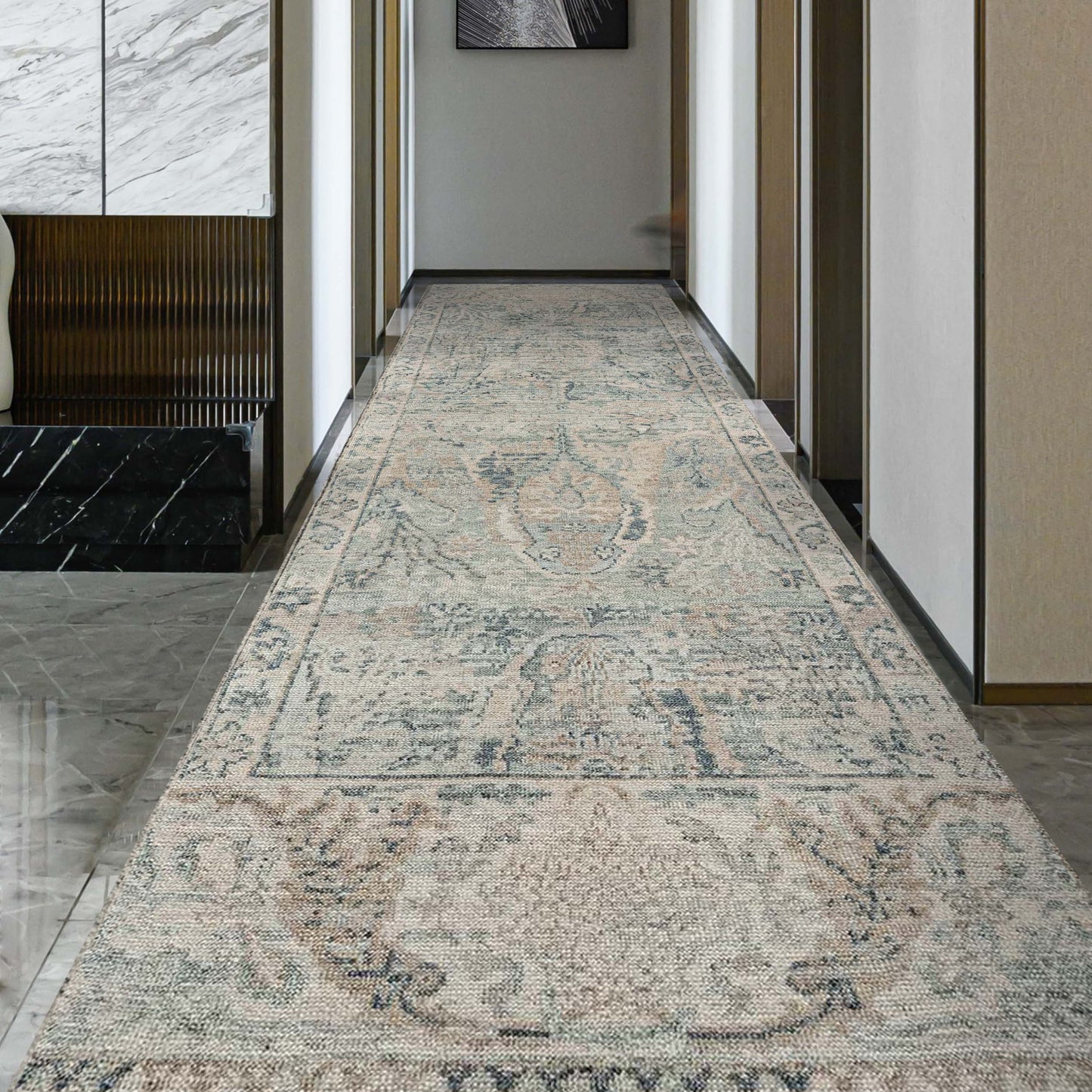 GREENWICH B0201 TURQUOISE / BEIGE