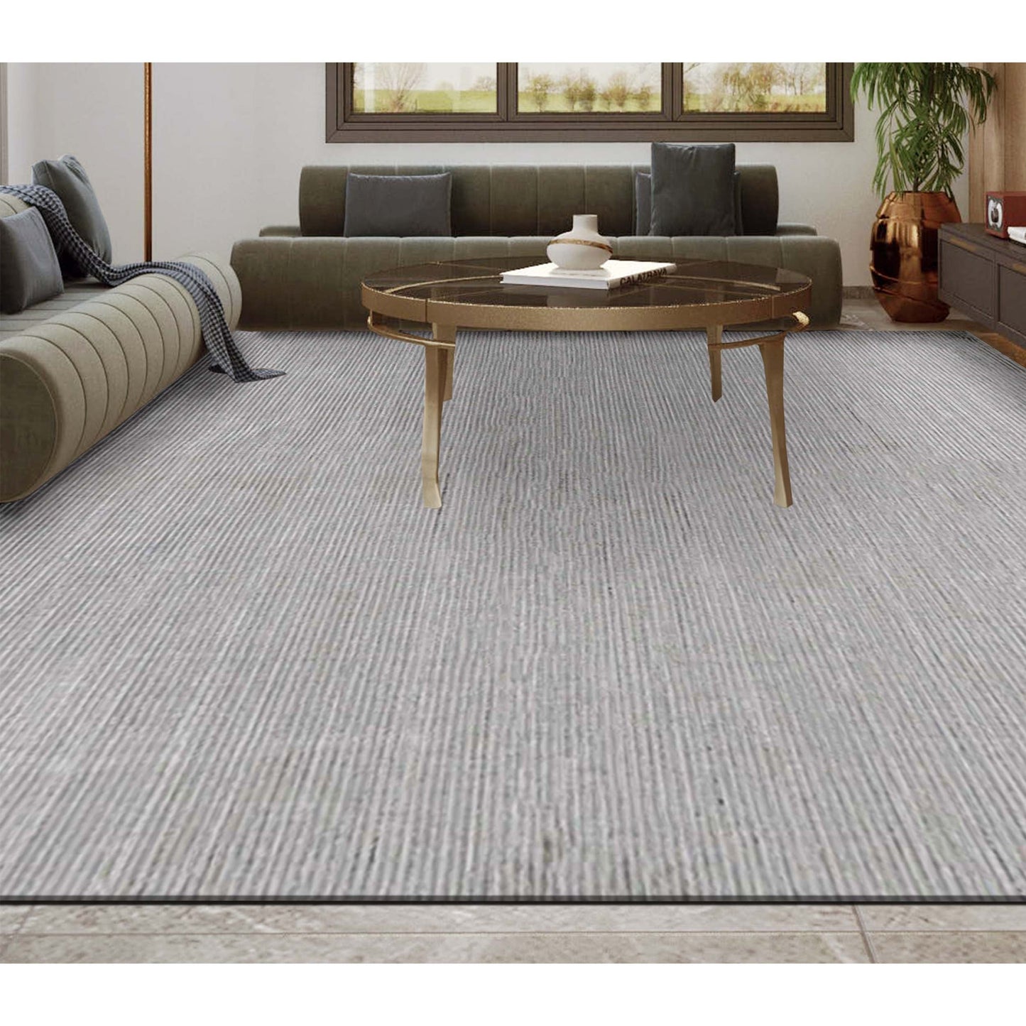 HANDLOOMED 1000 2CLSK LOOP & CUT CHARCOAL