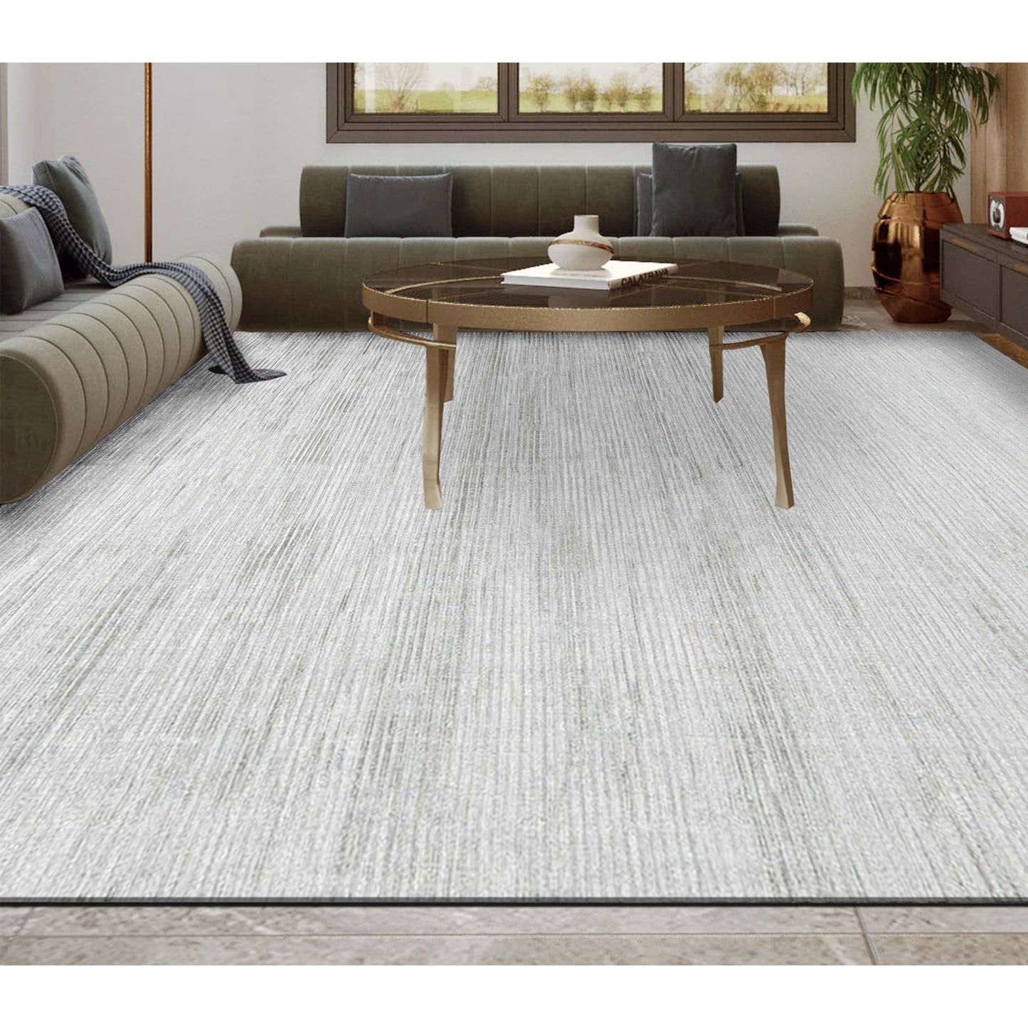 HANDLOOMED 1000 2CLSK LOOP & CUT SILVER