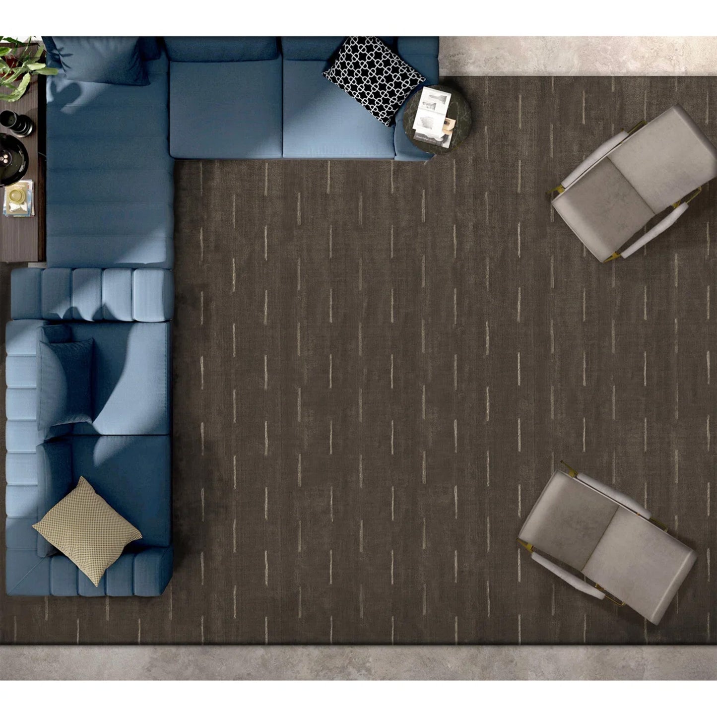HANDLOOMED 1000 MODAS DASHES BROWN / BEIGE
