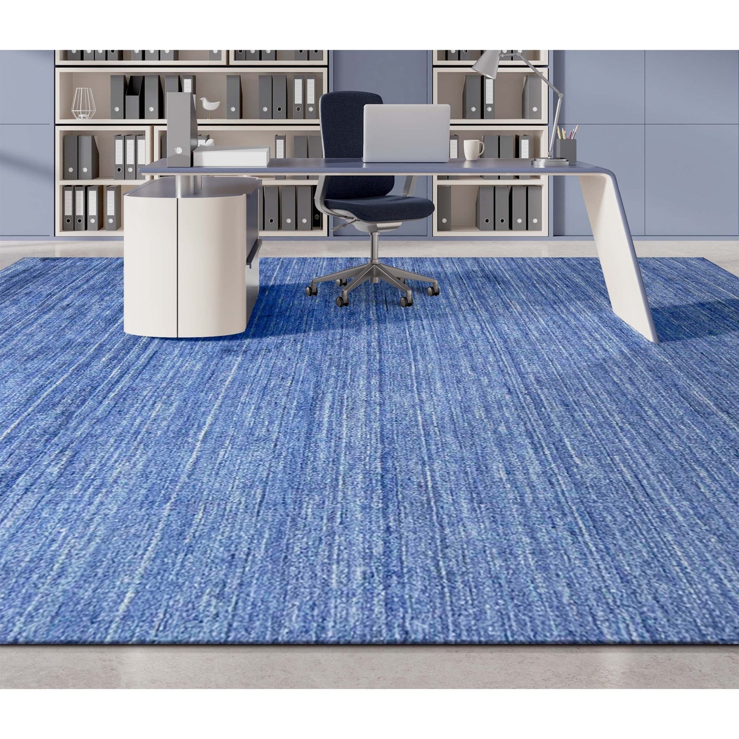 HANDLOOMED 1000 PLAIN DARK BLUE