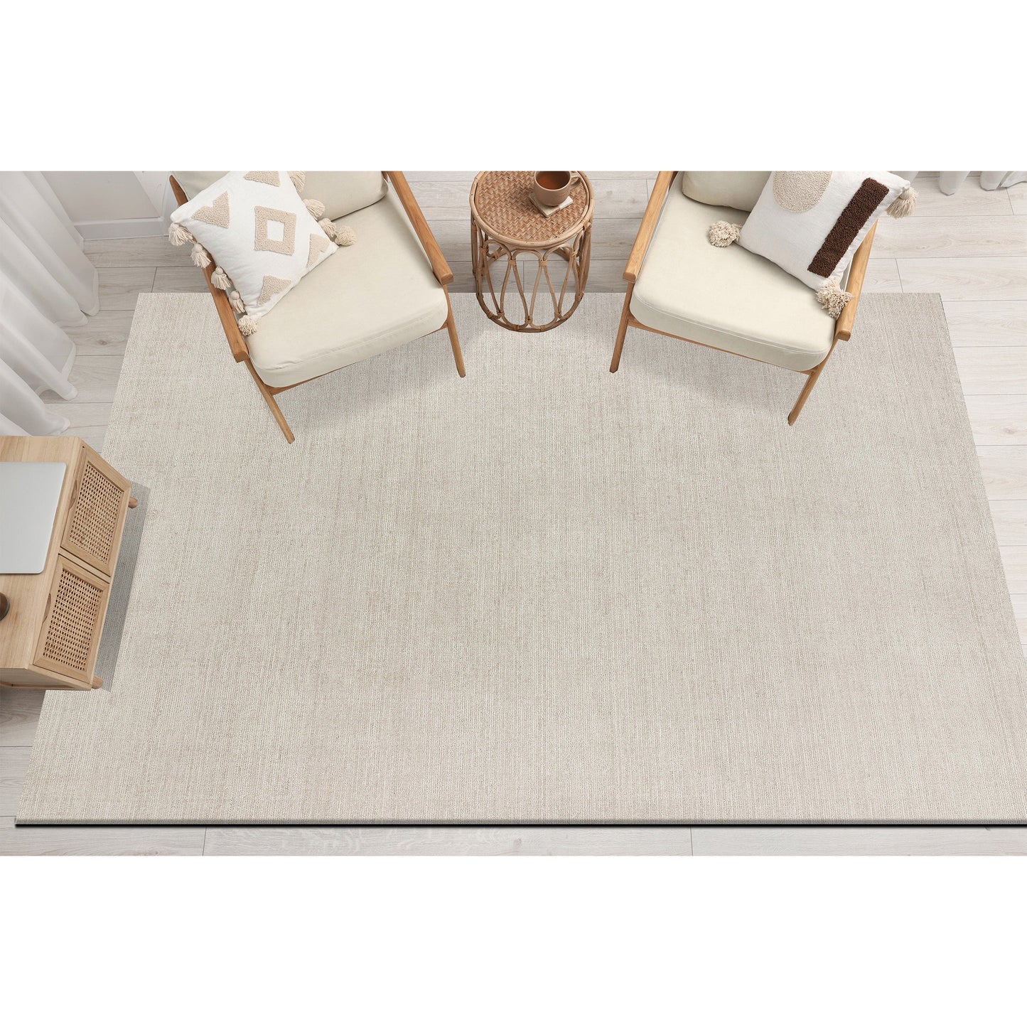 HANDLOOMED 1000 PLAIN CREAM