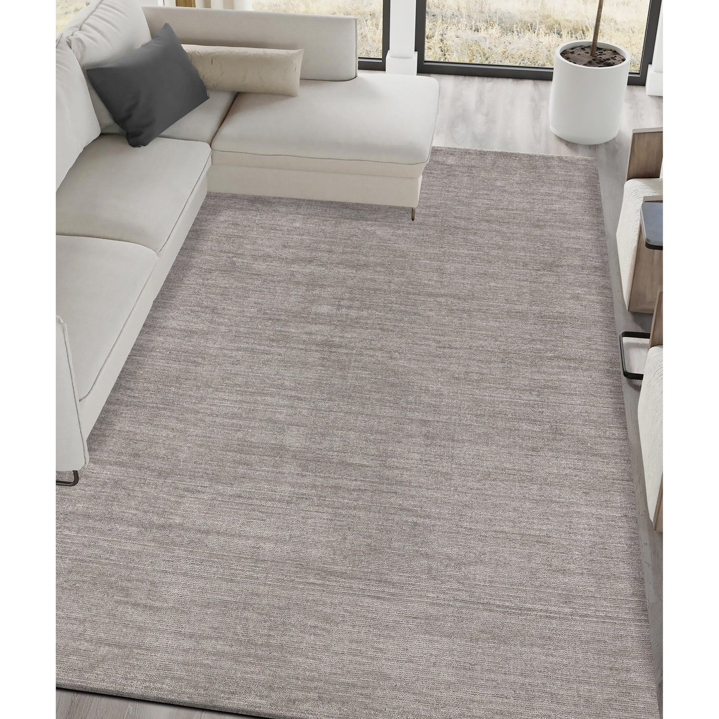 HANDLOOMED 1000 PLAIN TAUPE