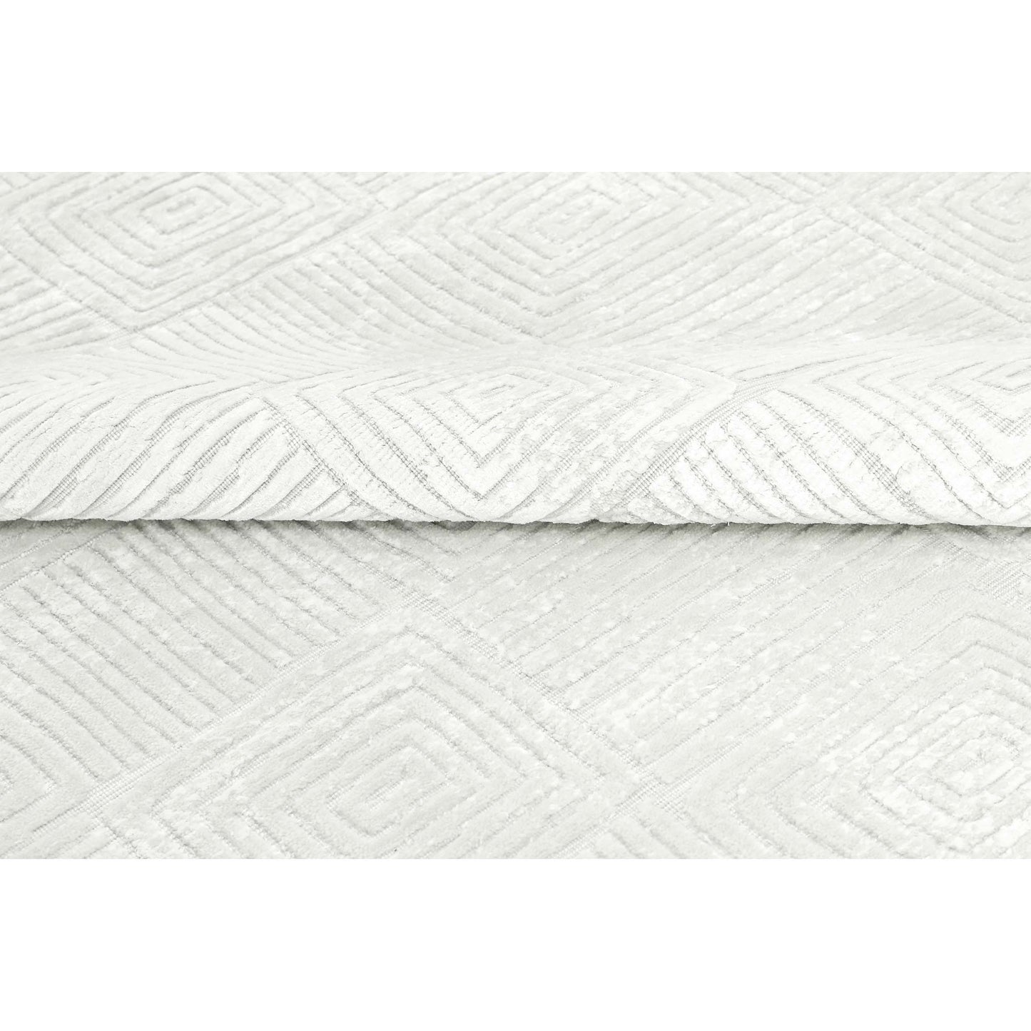 HANDLOOMED JACQUARD 392OC IVORY / WHITE