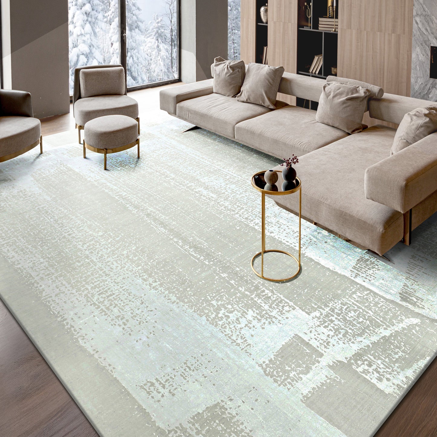HANDLOOMED JACQUARD 581OC IVORY / WHITE