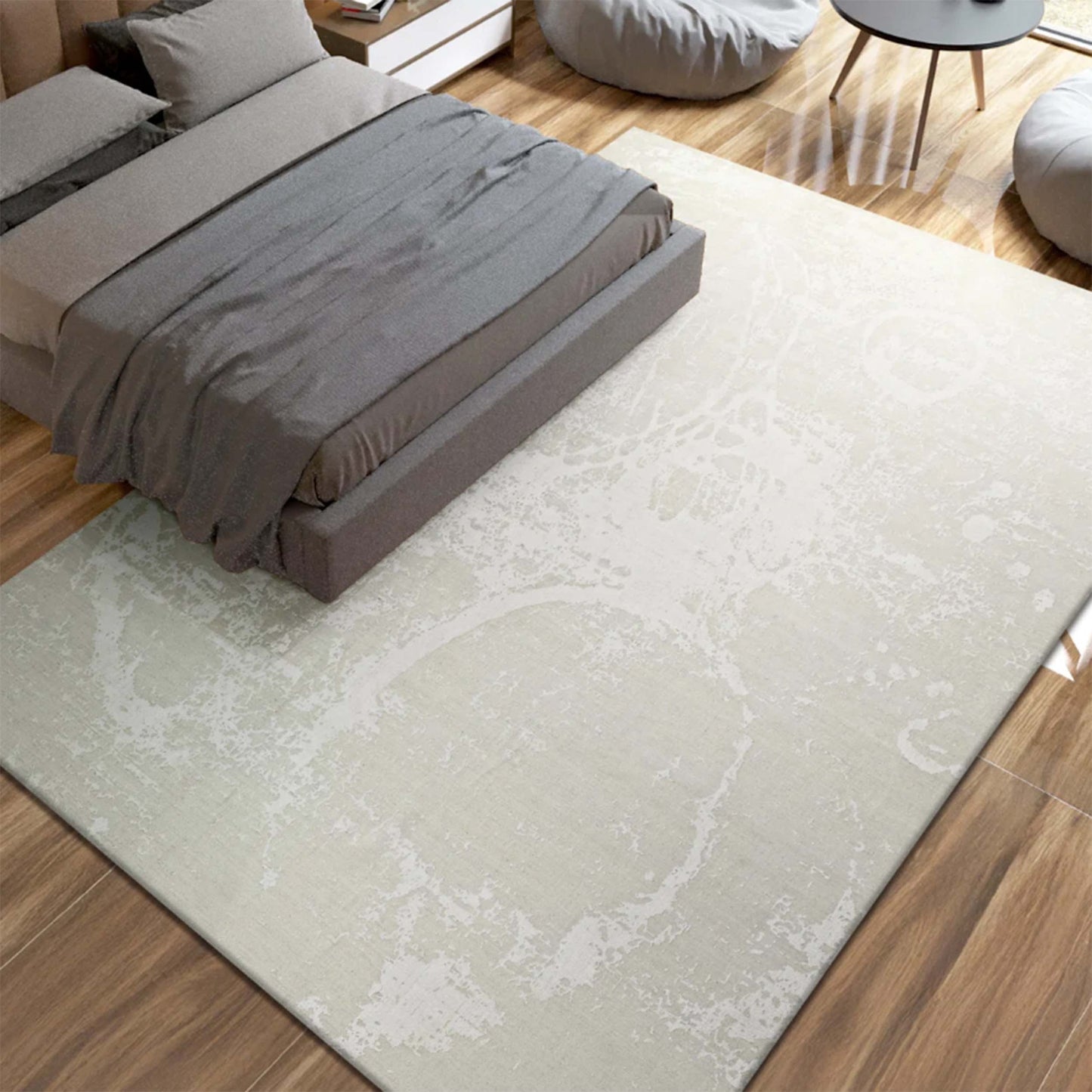 HANDLOOMED JACQUARD 591OC IVORY / WHITE