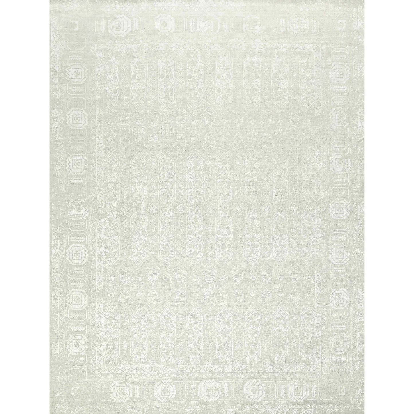 HANDLOOMED JACQUARD 634OC IVORY / WHITE