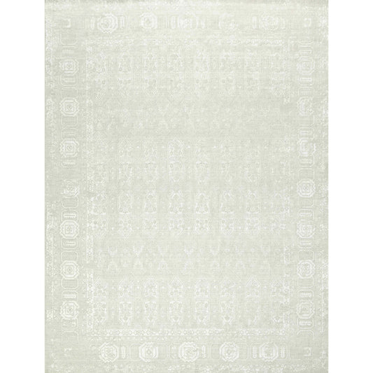 HANDLOOMED JACQUARD 634OC IVORY / WHITE