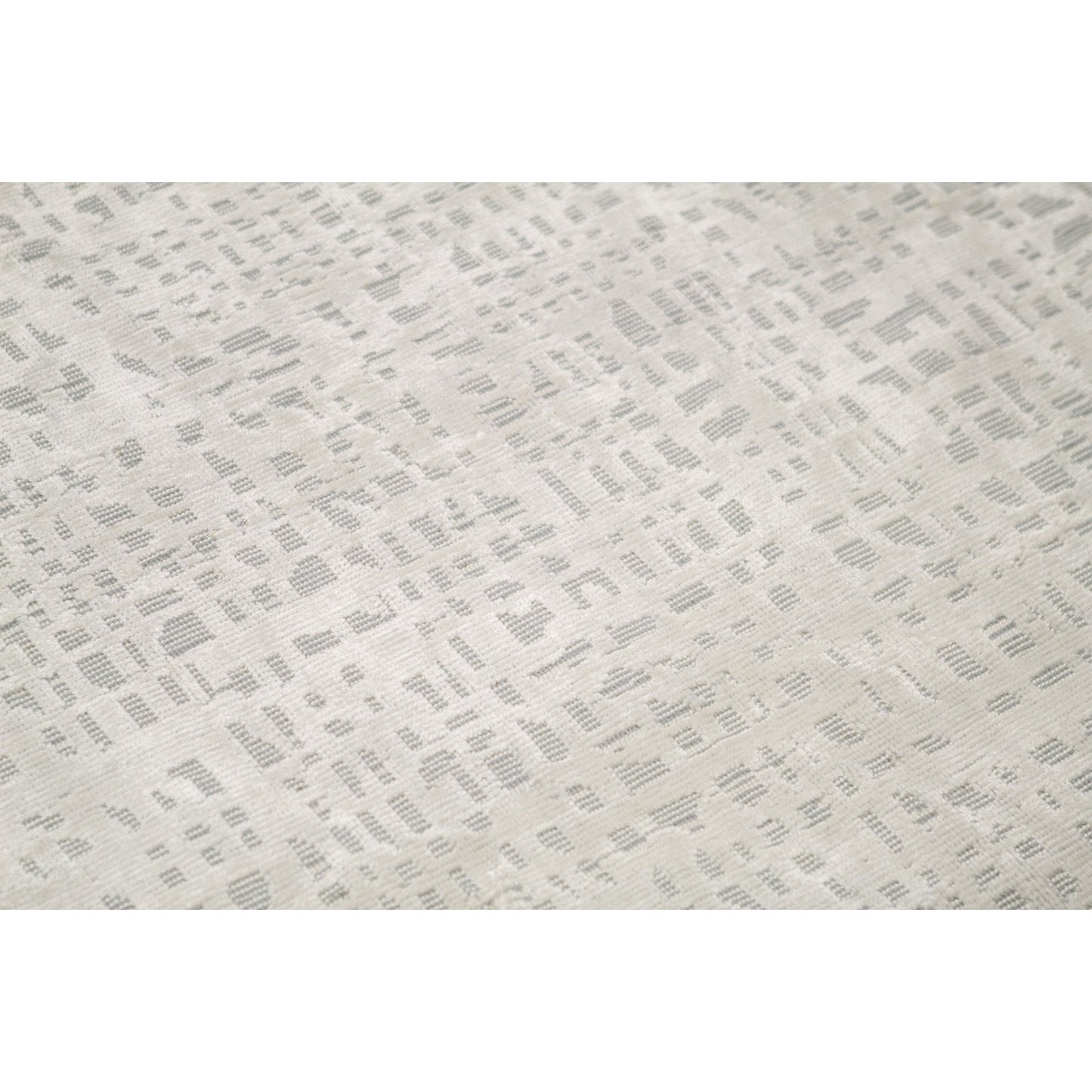 HANDLOOMED JACQUARD CONNOR SILVER / WHITE