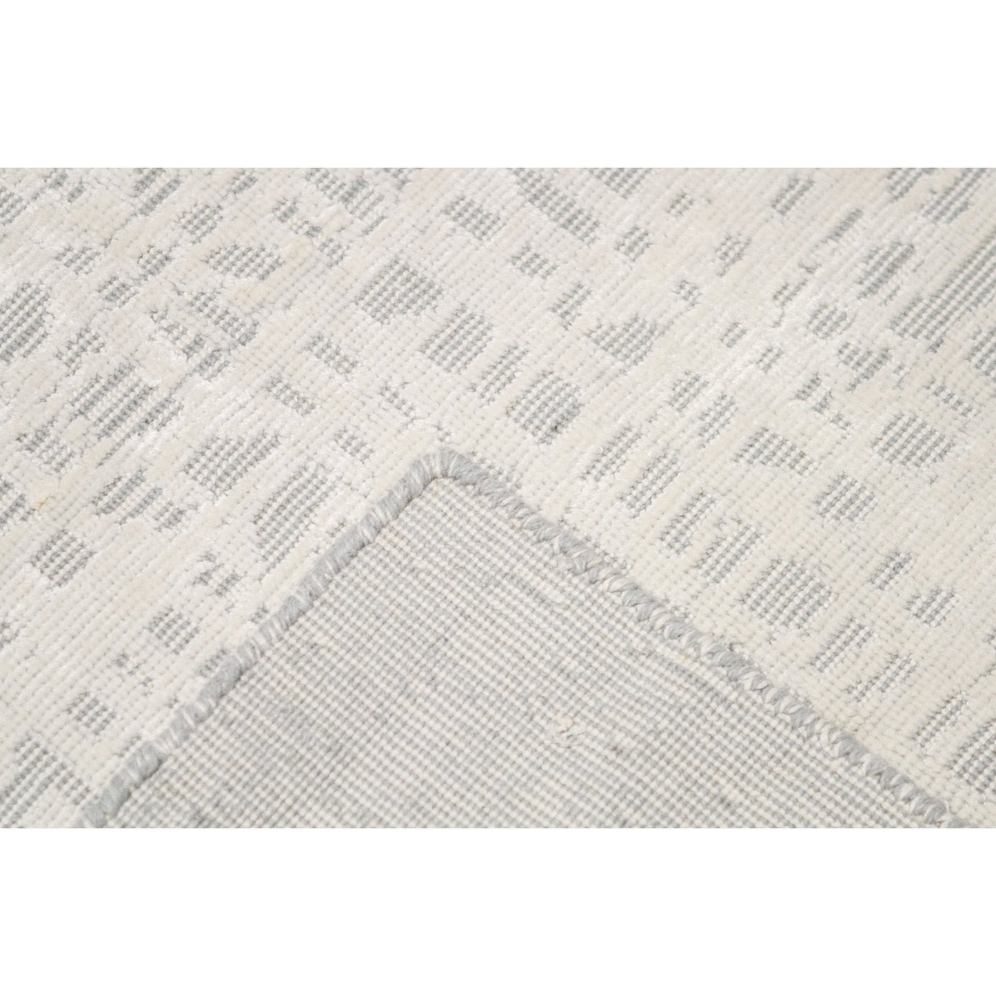 HANDLOOMED JACQUARD CONNOR SILVER / WHITE