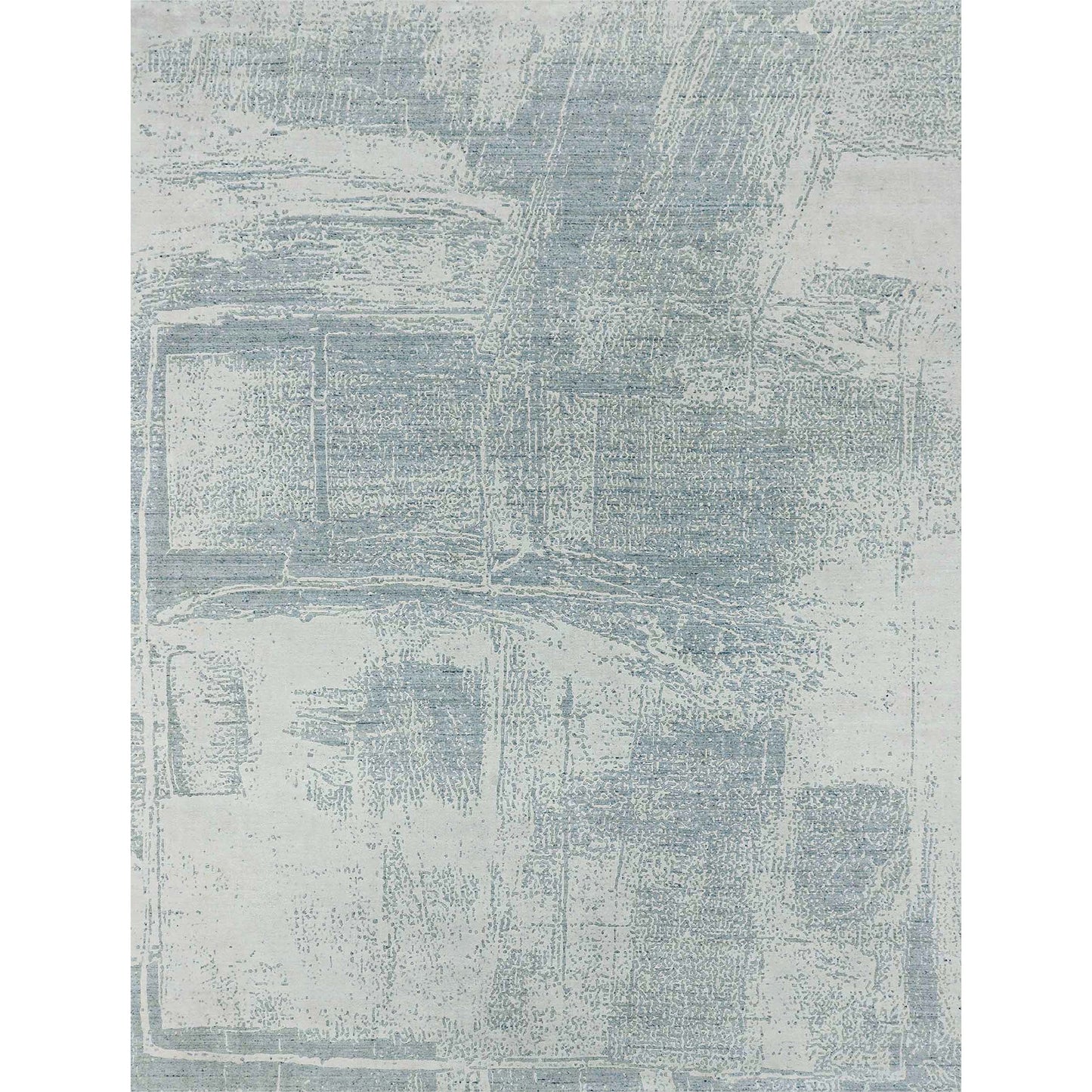 HANDLOOMED JACQUARD OPJ53 WHITE / TURQUOISE