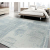 HANDLOOMED JACQUARD OPJ53 WHITE / TURQUOISE
