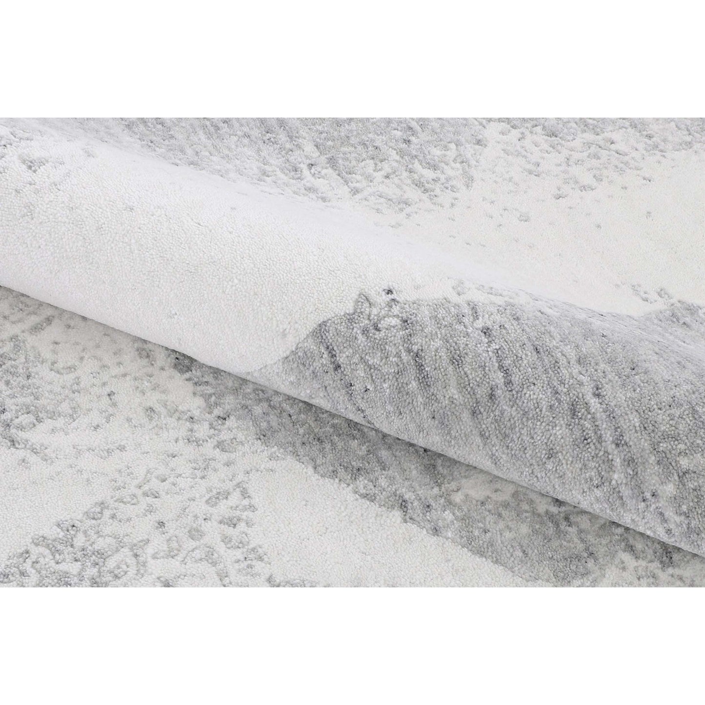 HANDLOOMED JACQUARD OPJ57 WHITE / GREY