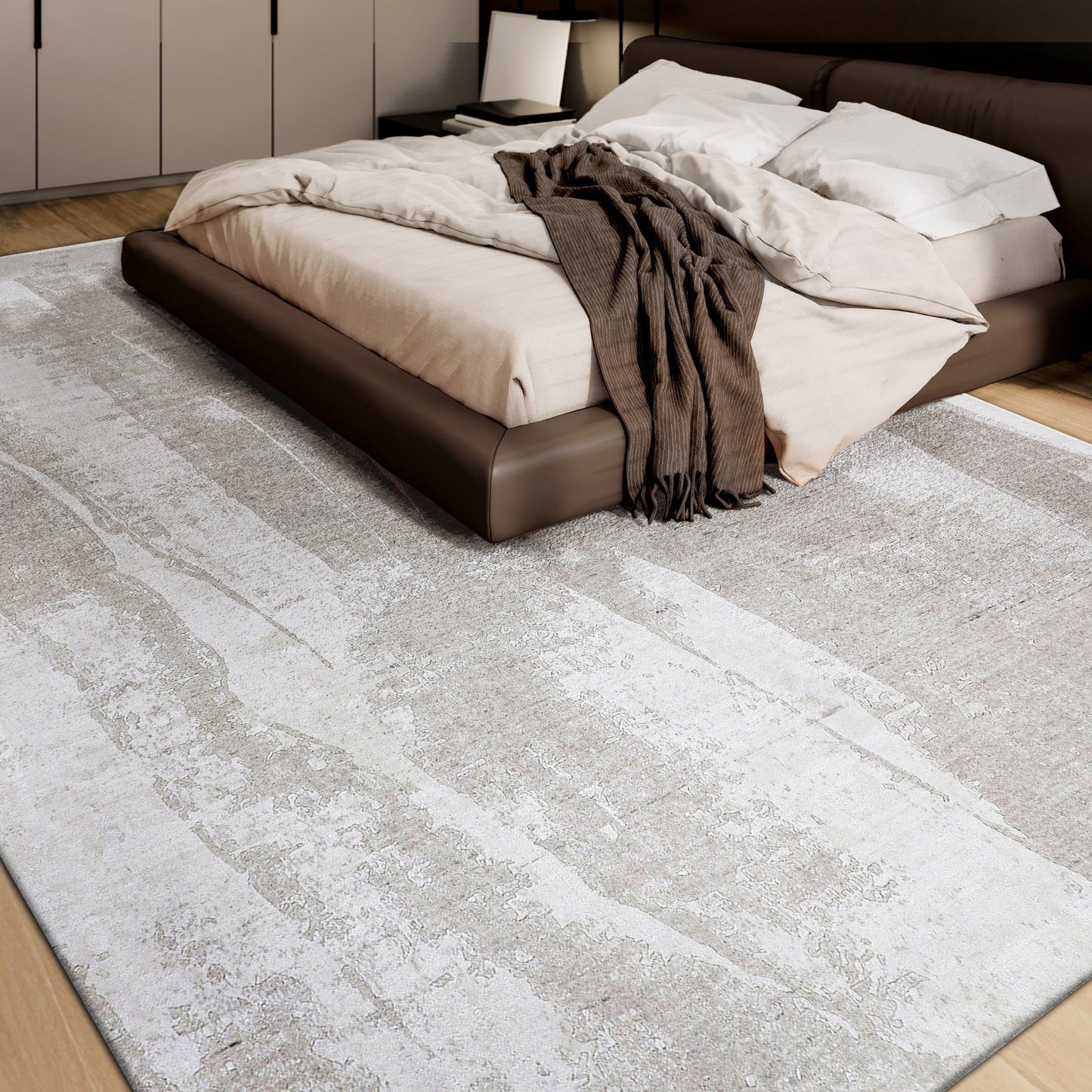 HANDLOOMED JACQUARD OPJ73 WHITE / BEIGE