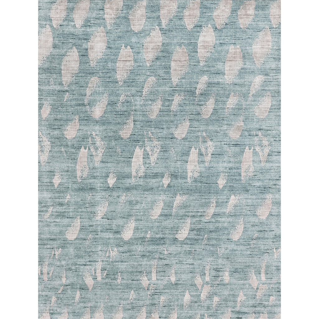 HANDLOOMED JACQUARD OPJ81 TEAL / BEIGE