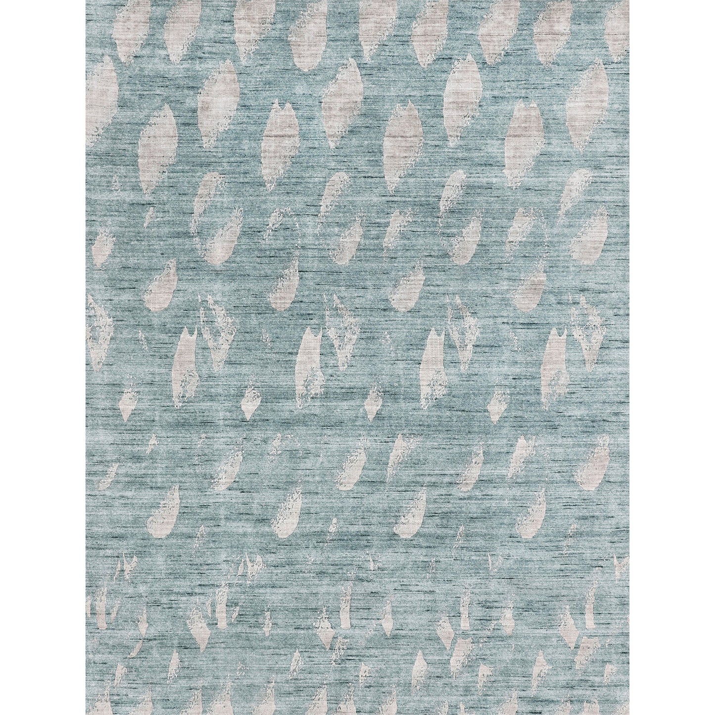HANDLOOMED JACQUARD OPJ81 TEAL / BEIGE