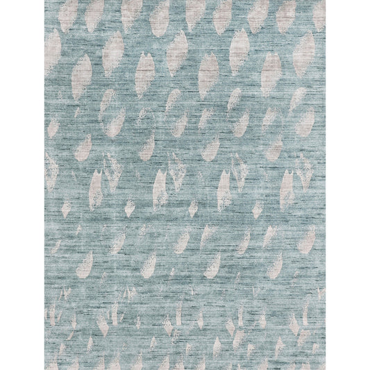 HANDLOOMED JACQUARD OPJ81 TEAL / BEIGE