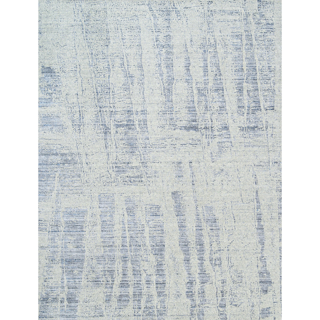 HANDLOOMED JACQUARD RA224 SILVER / LIGHT BLUE