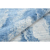 HANDLOOMED JACQUARD RA259 SILVER / BLUE