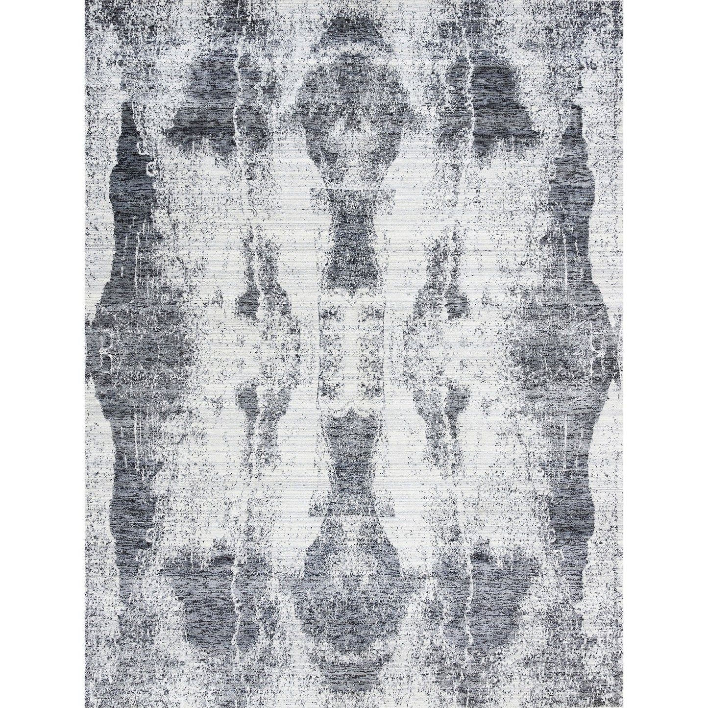 HANDLOOMED JACQUARD RA259 SILVER / DARK GREY