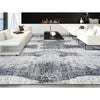 HANDLOOMED JACQUARD RA259 SILVER / DARK GREY
