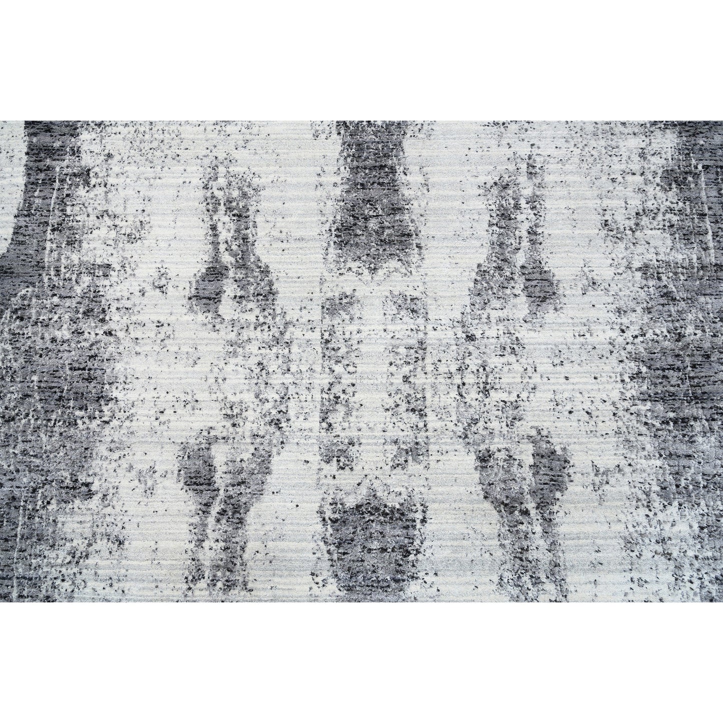HANDLOOMED JACQUARD RA259 SILVER / DARK GREY