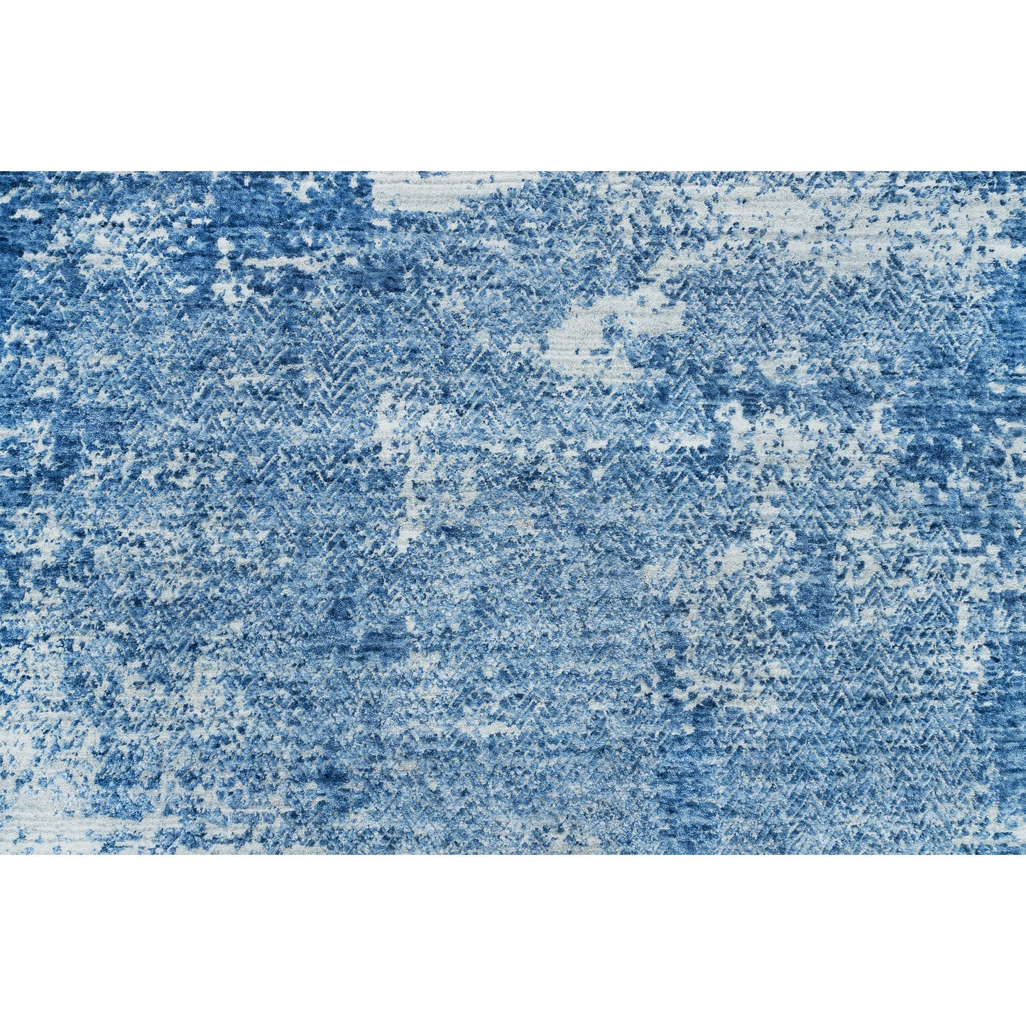 HANDLOOMED JACQUARD RA262 SILVER / BLUE