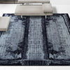 HANDLOOMED JACQUARD RA310 NAVY / SILVER