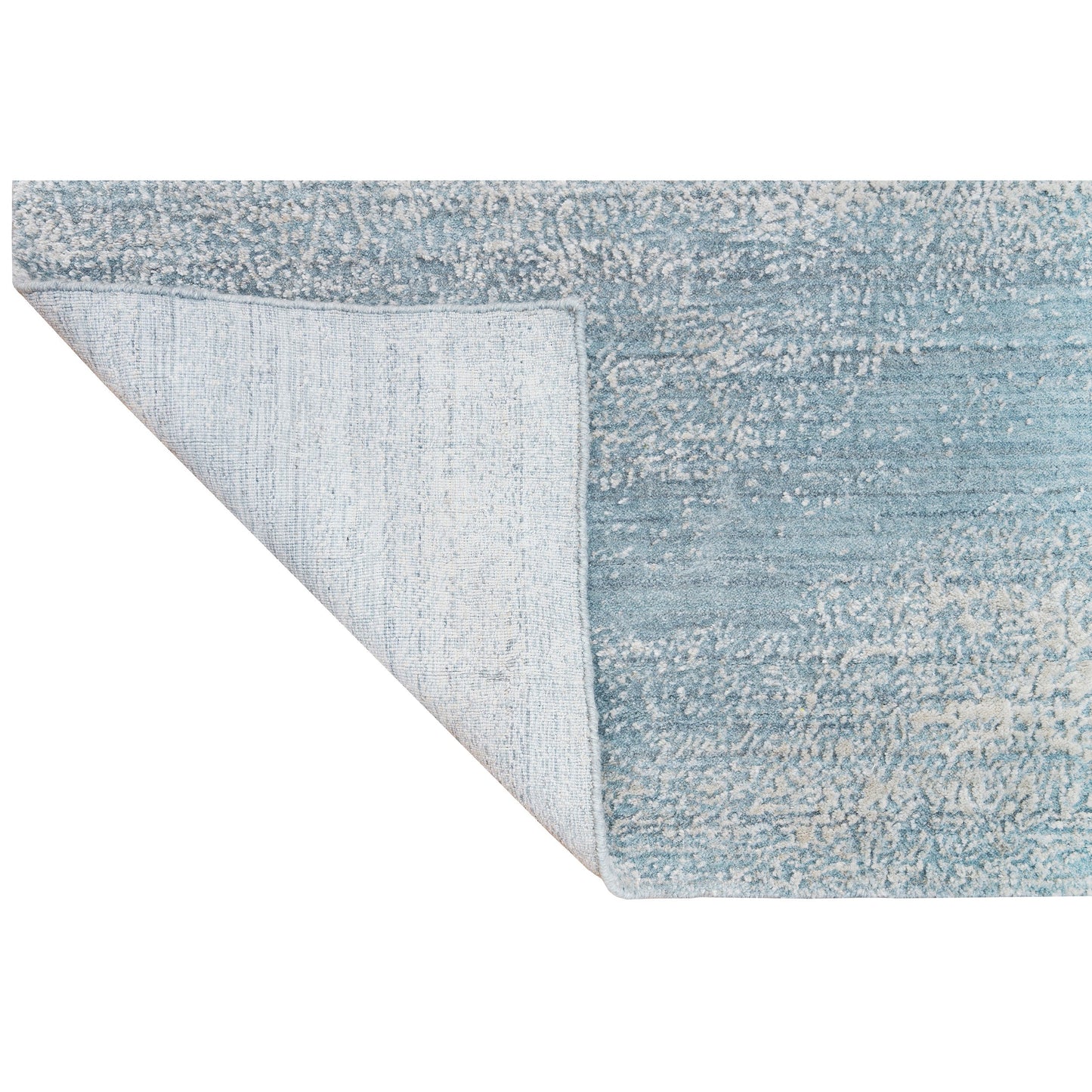 HANDLOOMED JACQUARD RA324 LIGHT BLUE / BEIGE