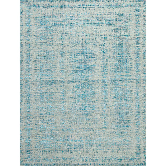 HANDLOOMED JACQUARD RC128 IVORY / BLUE