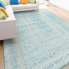 HANDLOOMED JACQUARD RC128 IVORY / BLUE
