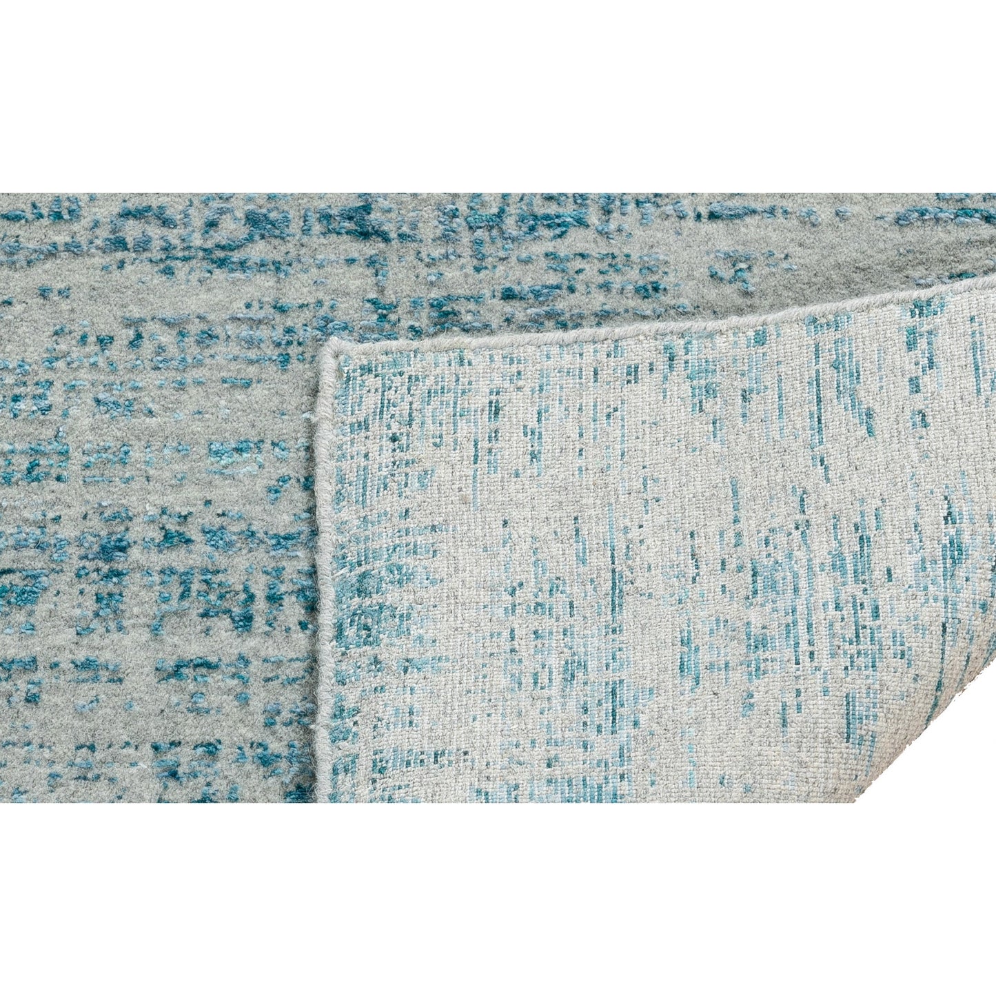 HANDLOOMED JACQUARD RC128 IVORY / BLUE