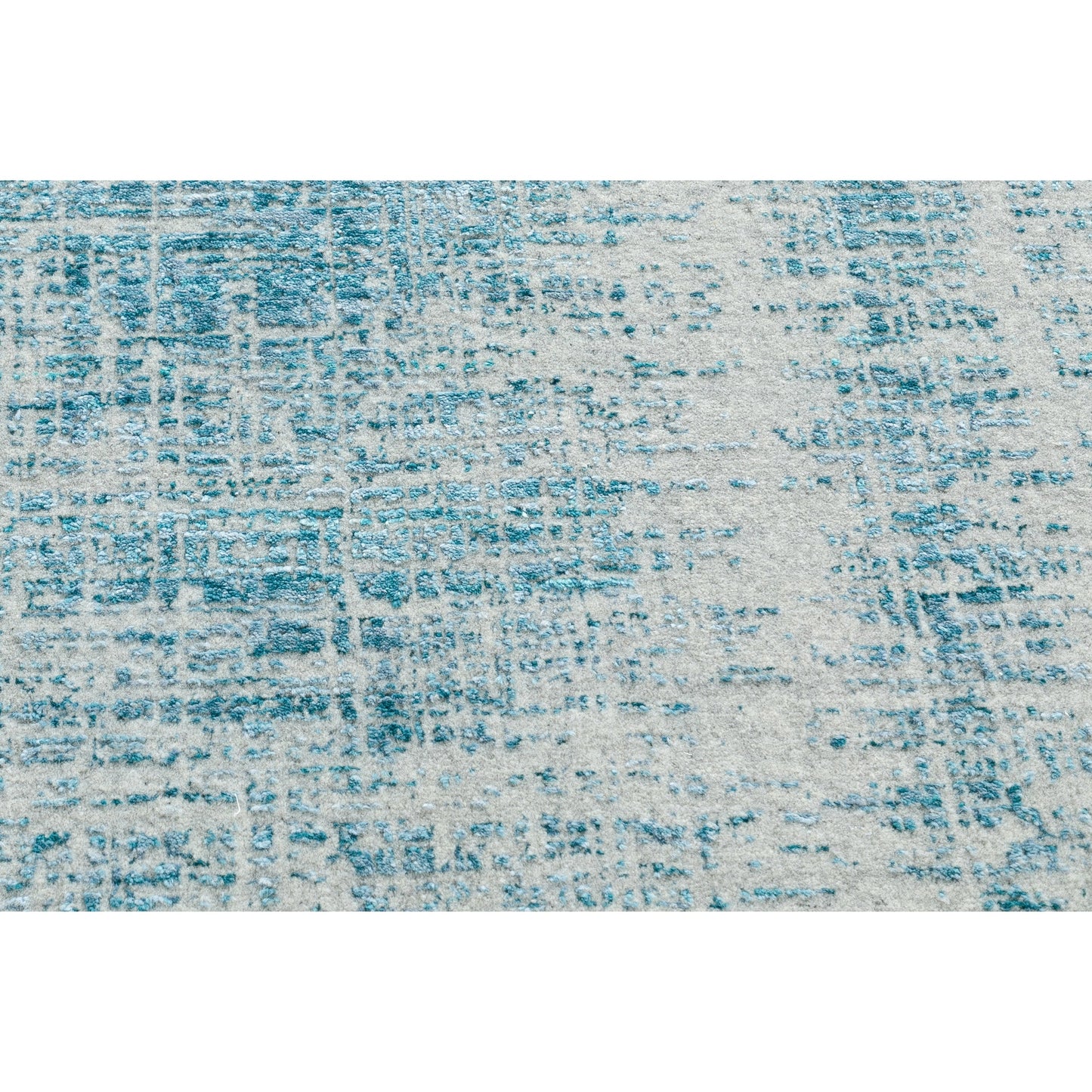 HANDLOOMED JACQUARD RC128 IVORY / BLUE