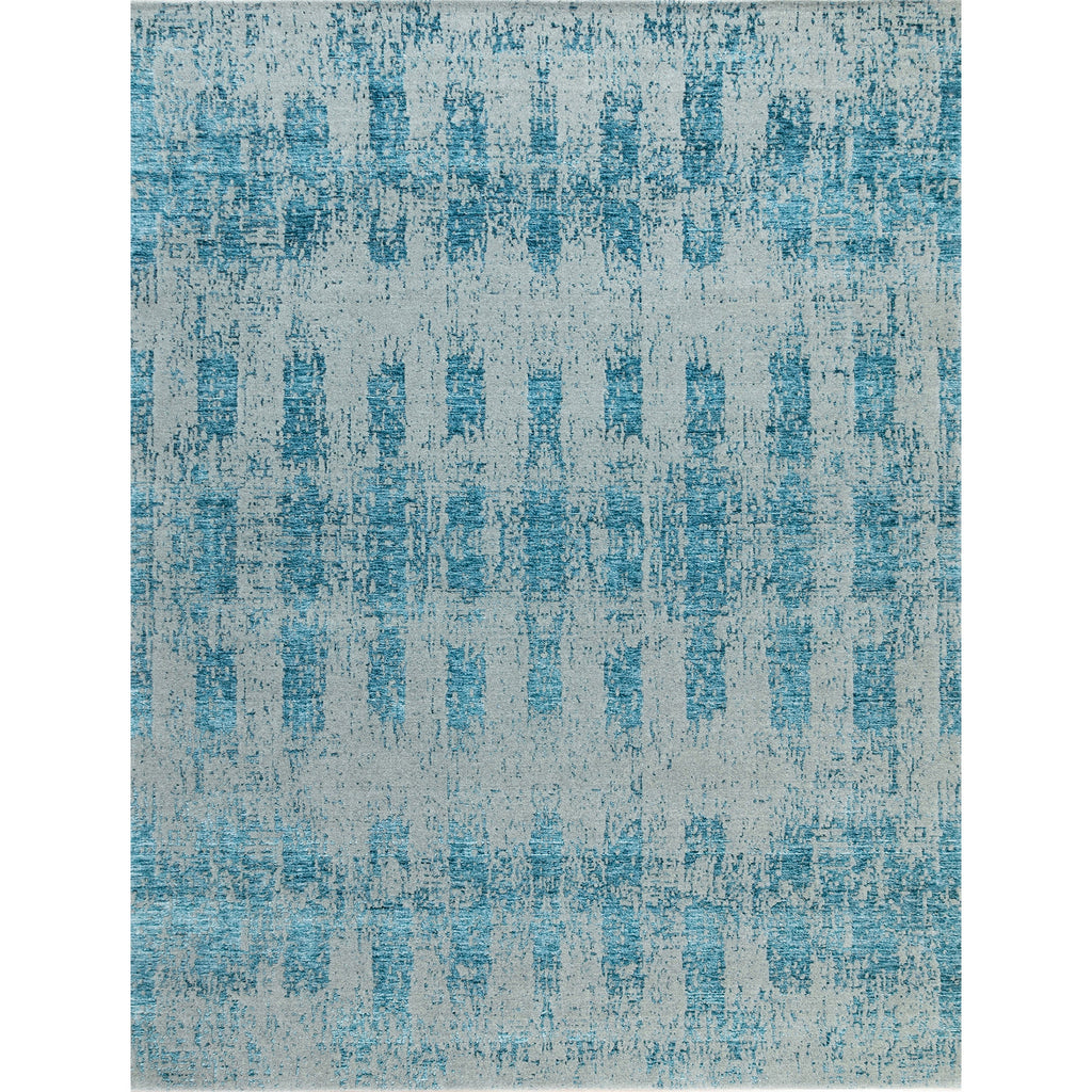 HANDLOOMED JACQUARD RC157 IVORY / BLUE