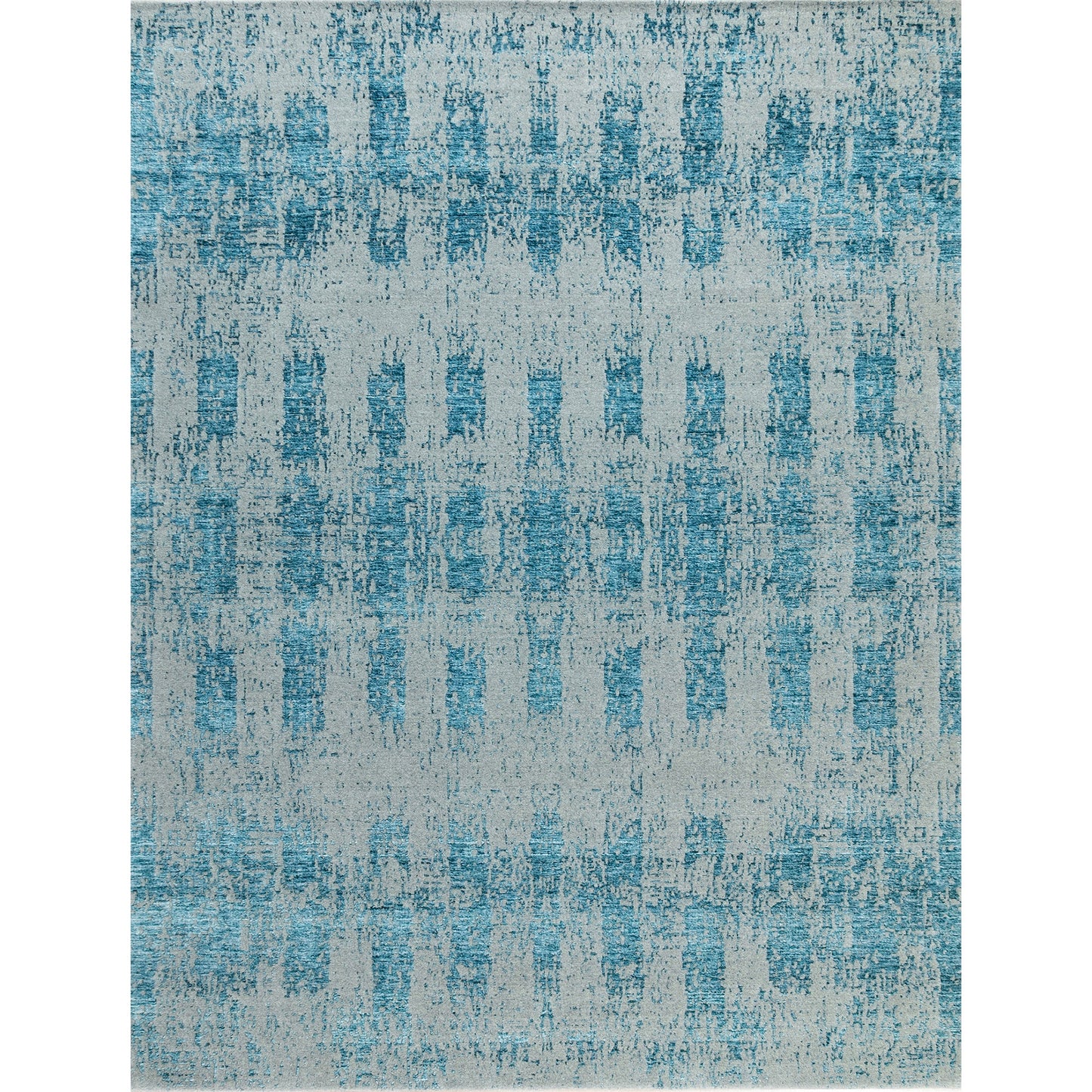 HANDLOOMED JACQUARD RC157 IVORY / BLUE