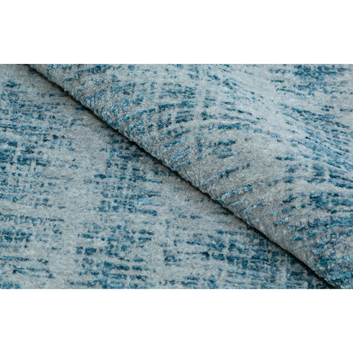 HANDLOOMED JACQUARD RC157 IVORY / BLUE