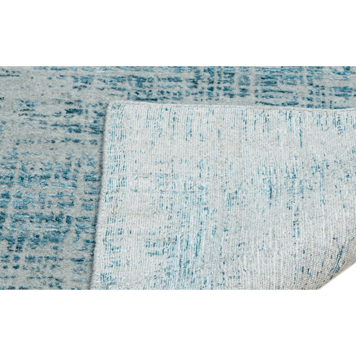 HANDLOOMED JACQUARD RC157 IVORY / BLUE
