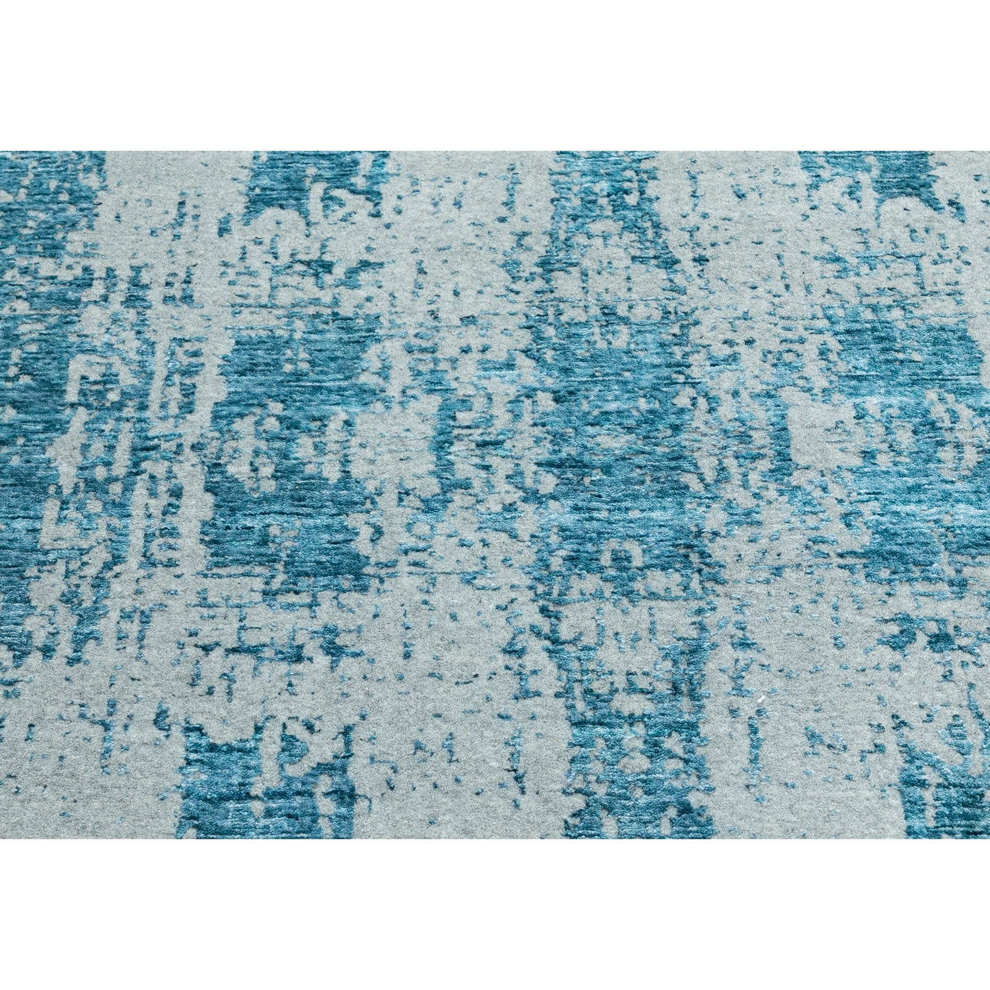 HANDLOOMED JACQUARD RC157 IVORY / BLUE