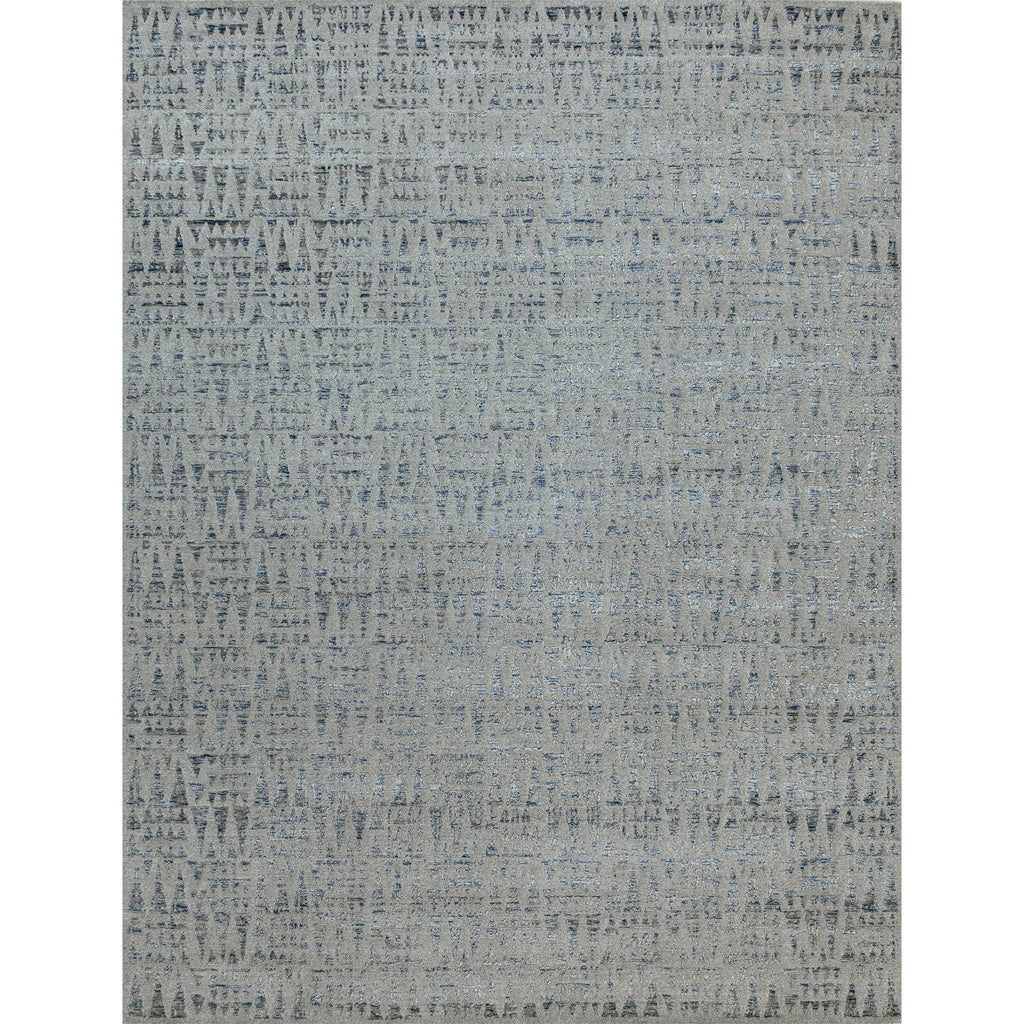 HANDLOOMED JACQUARD RC166 SILVER / BLUE