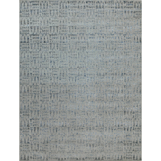 HANDLOOMED JACQUARD RC166 SILVER / BLUE