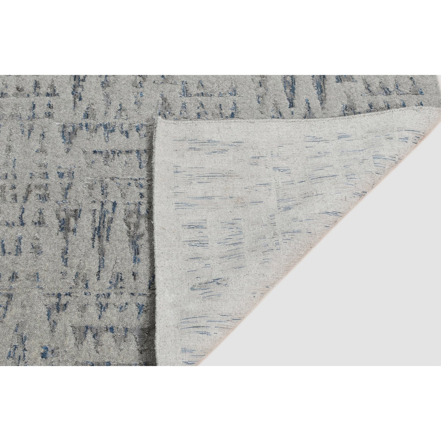 HANDLOOMED JACQUARD RC166 SILVER / BLUE