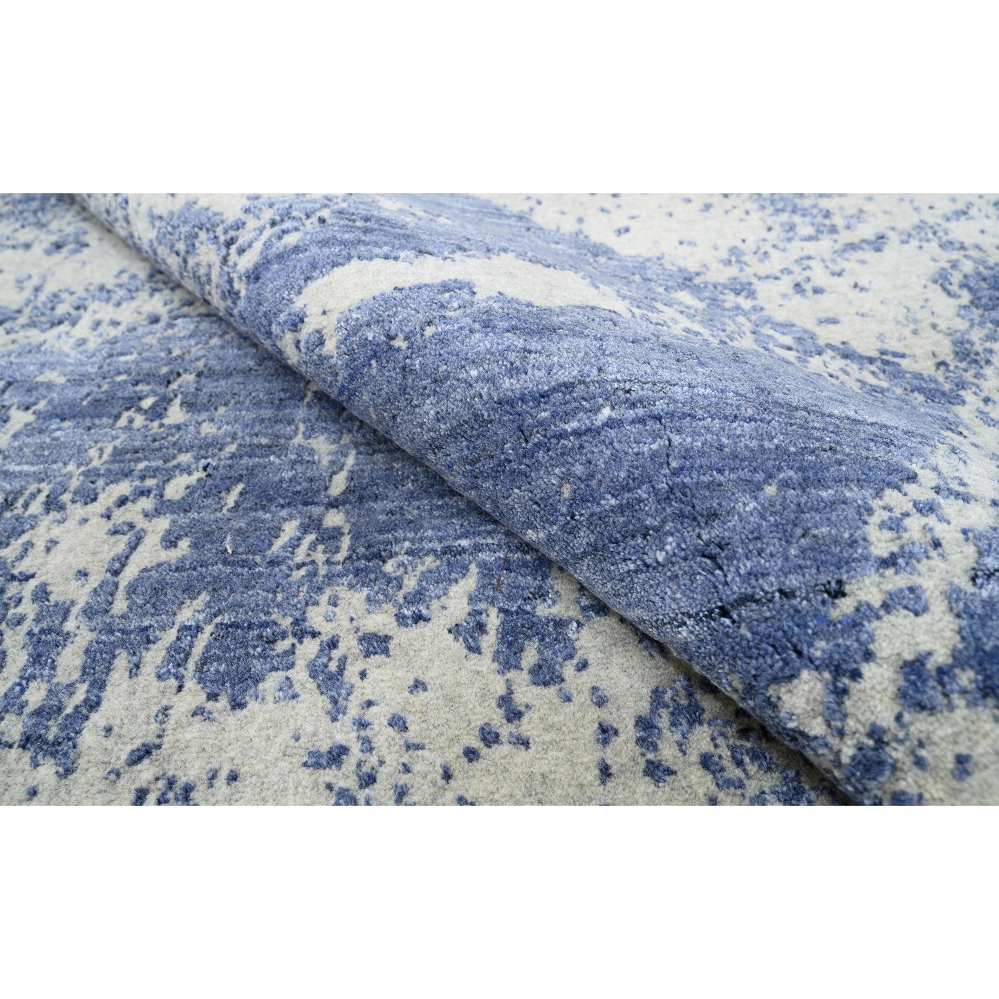 HANDLOOMED JACQUARD RC198 SILVER / BLUE