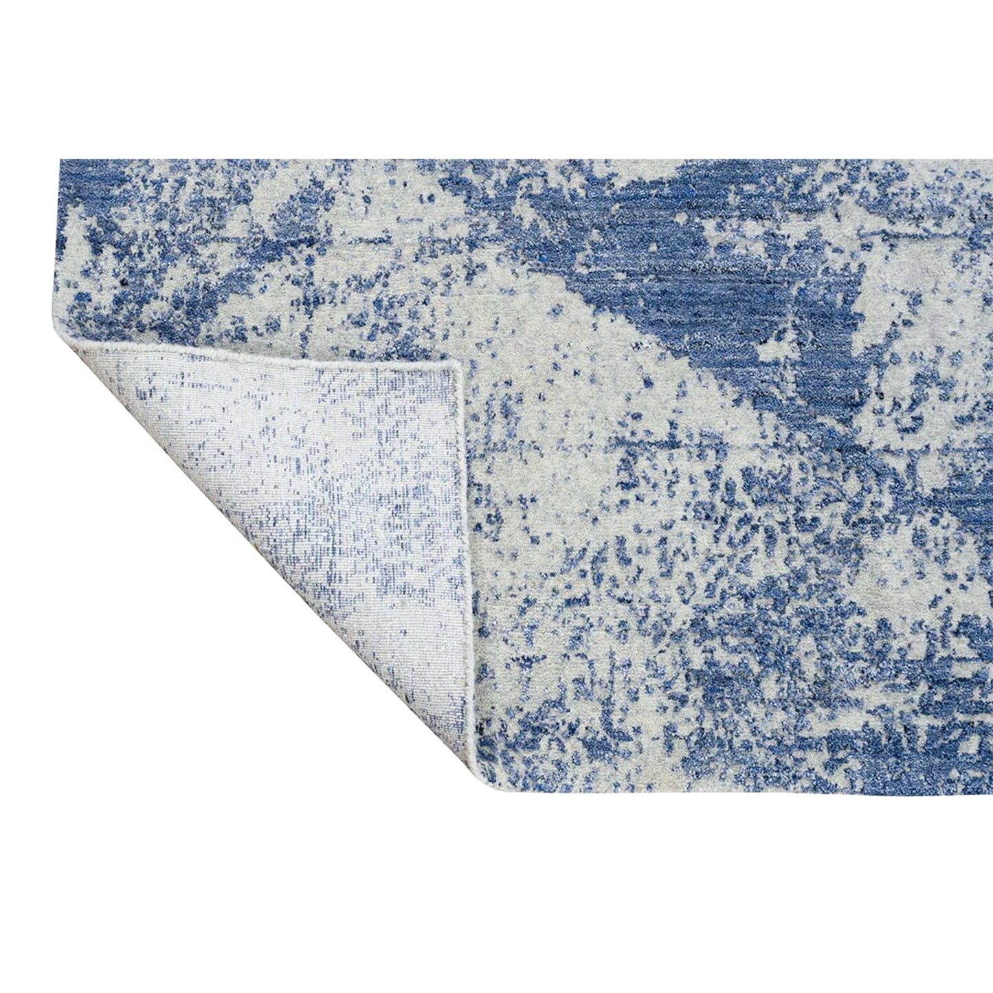 HANDLOOMED JACQUARD RC198 SILVER / BLUE