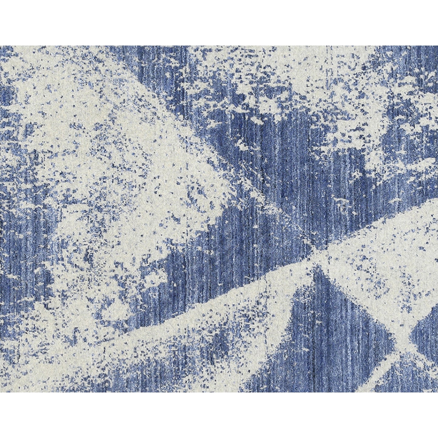 HANDLOOMED JACQUARD RC198 SILVER / BLUE