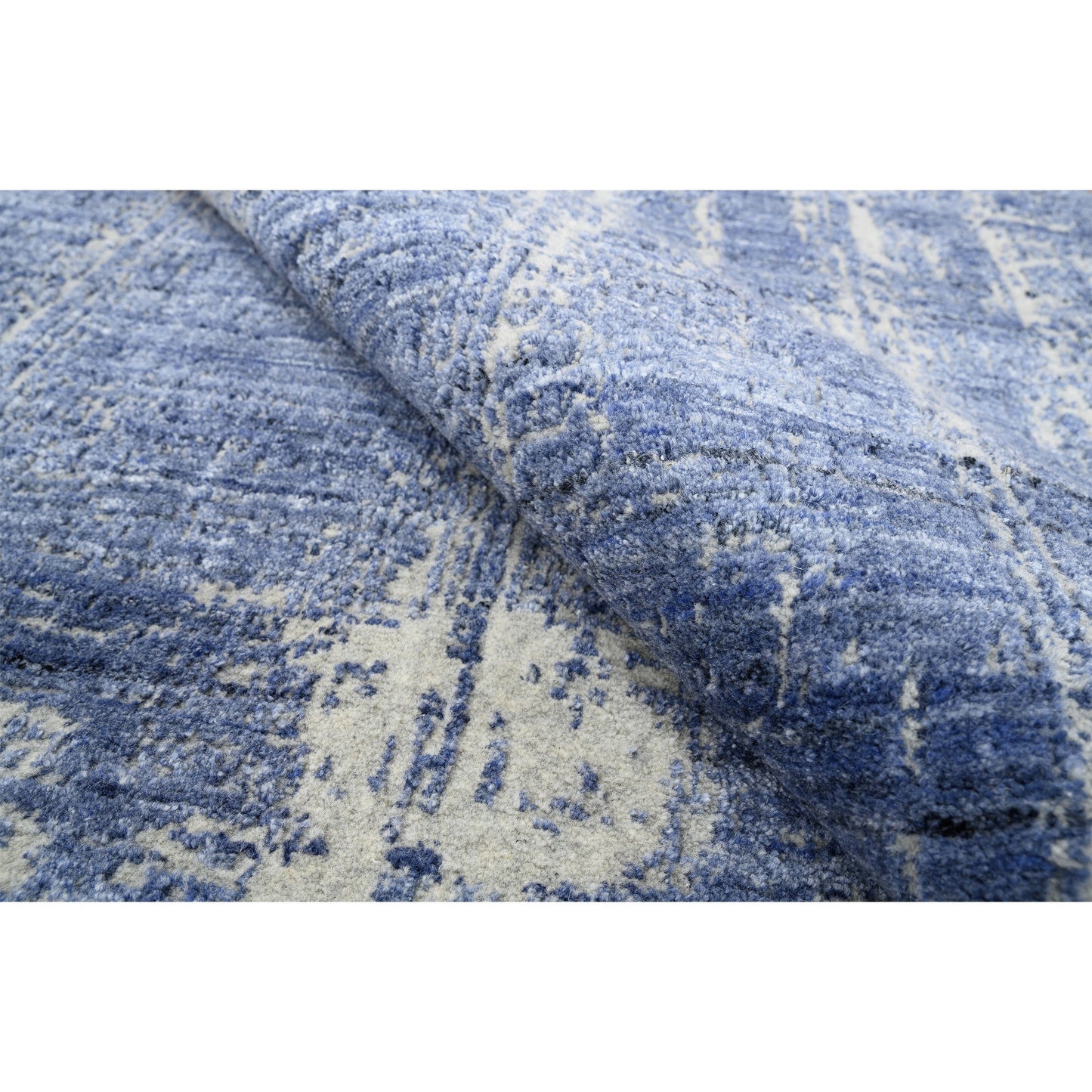 HANDLOOMED JACQUARD RC202 SILVER / BLUE