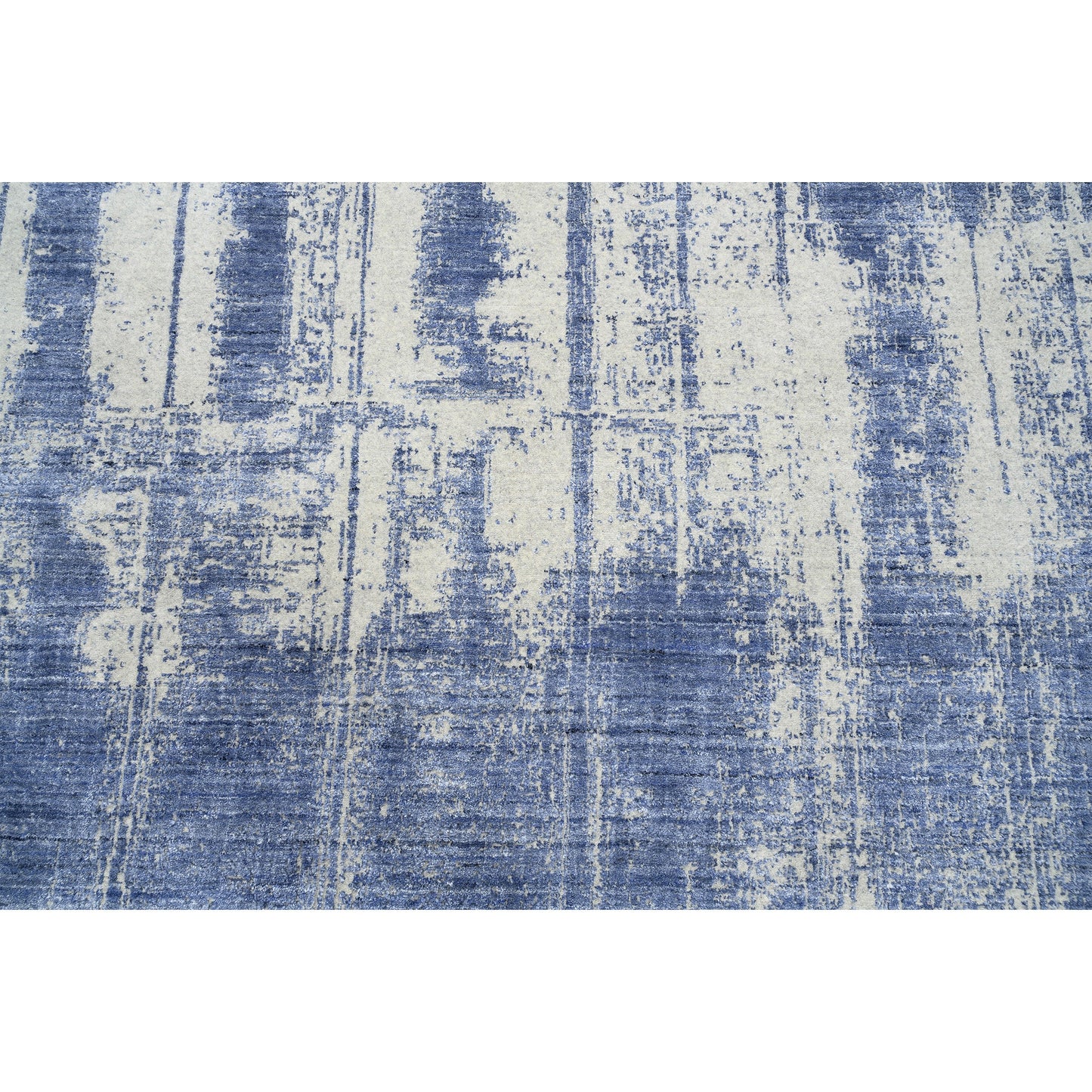 HANDLOOMED JACQUARD RC202 SILVER / BLUE